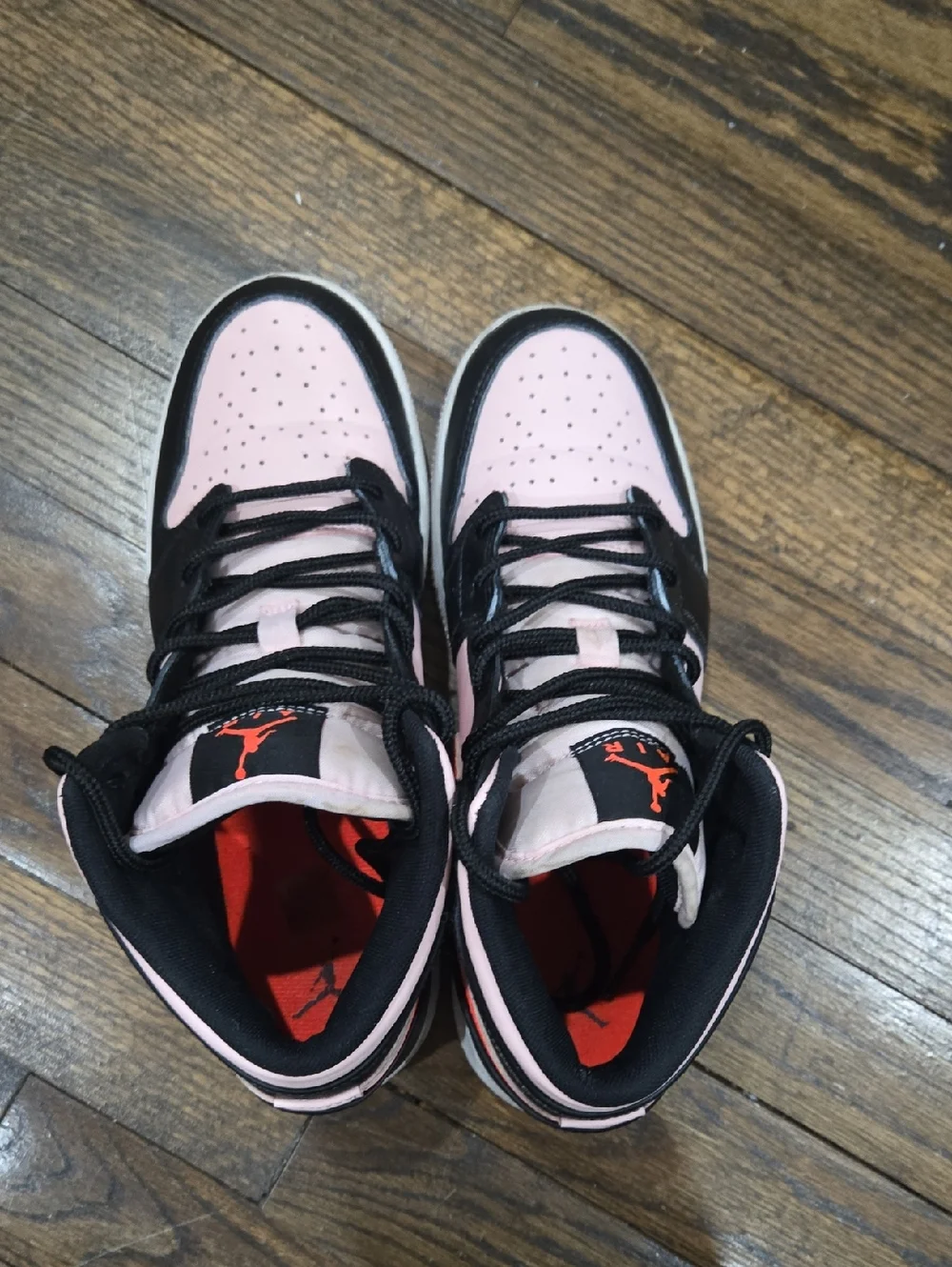 Air Jordan 1 mid Atmosphere  Pink Black 7y Womens 8.5 - Picture 4 of 14